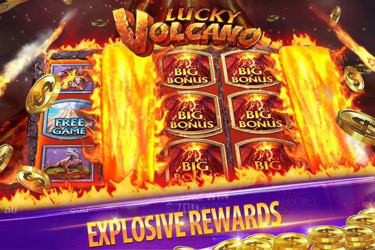 Big-win celebration moment with coins and animated on-screen feedback.